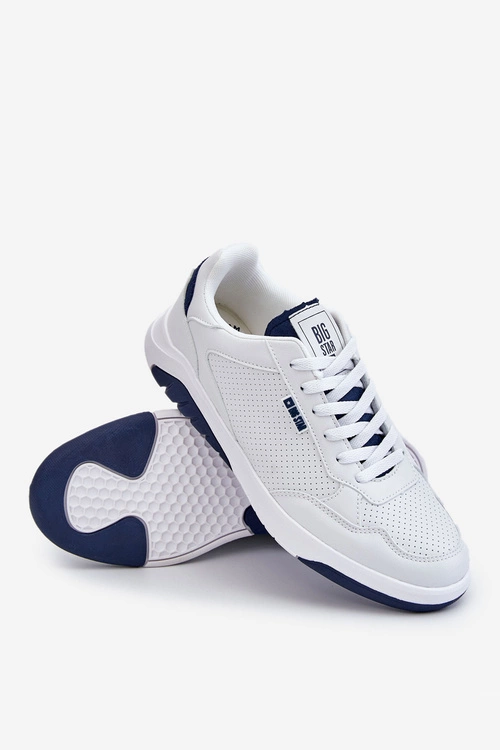 Męskie Buty Sportowe Memory Foam Big Star JJ174318 Białe