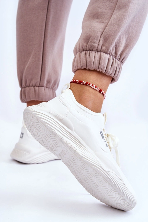 Damskie Sneakersy Memory Foam System Big Star LL274417 Białe