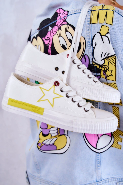 Damskie Niskie Trampki BIG STAR JJ274384 Białe