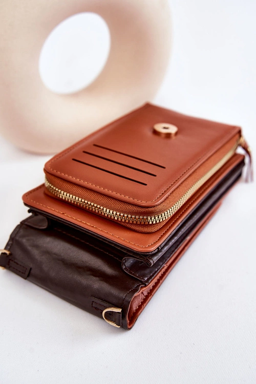 Modna Torebka Portfel 2w1 Z Tłoczeniem Brązowa Savano