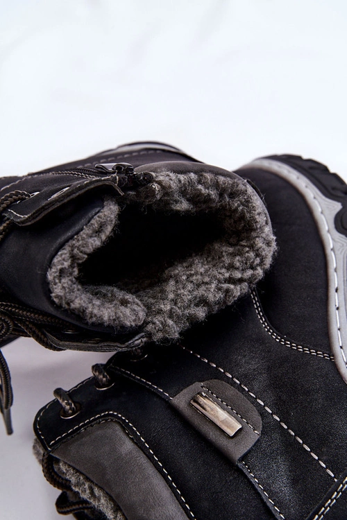 Damskie Botki Trapery Ocieplane Na Suwak Czarne Jake