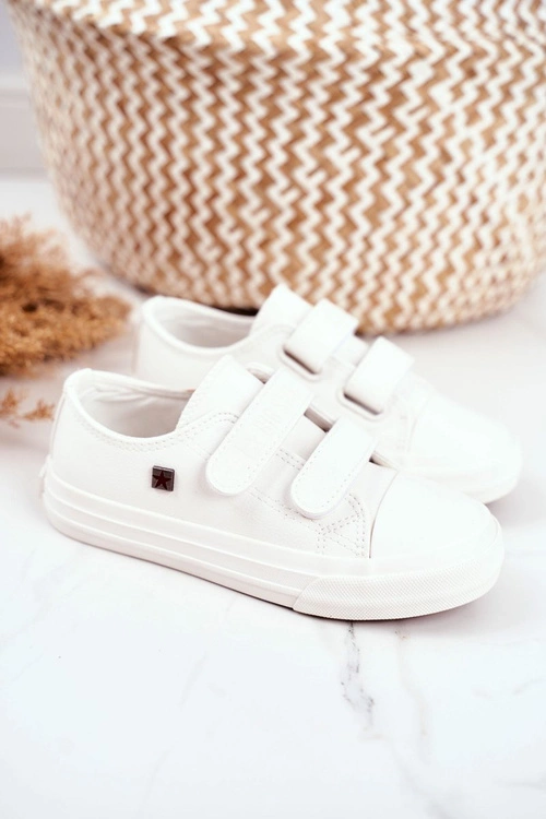 Trampki Dziecięce Big Star Na Rzepy Białe GG374010