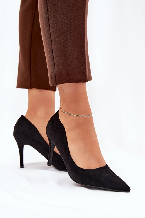 Szpilki Z Eko Zamszu Czarne Vannith