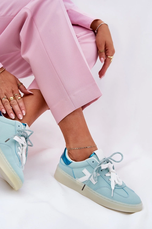 Niskie Buty Sportowe Damskie W Panterkę Miętowe Zelevelis