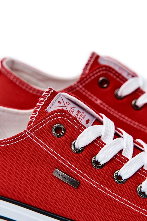 Męskie Klasyczne Trampki Cross Jeans JJ1R4002C Czerwone