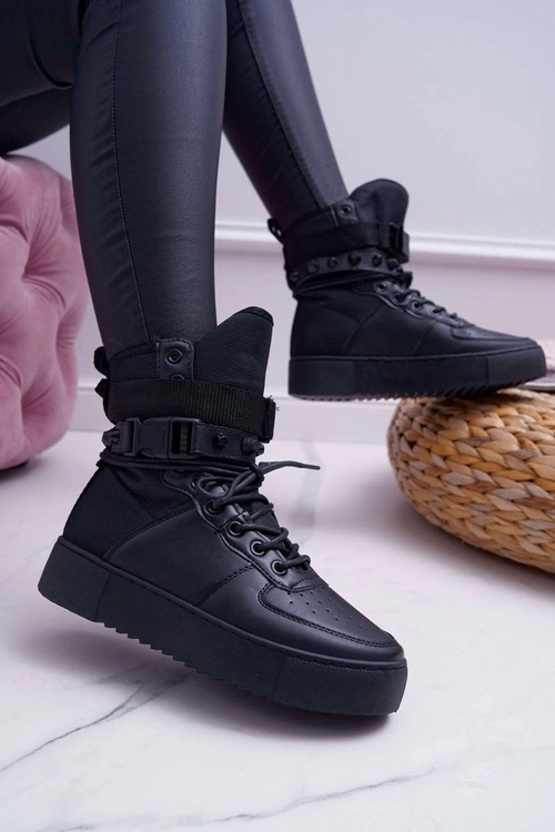 Damskie Sportowe Obuwie Czarne Paski Quake