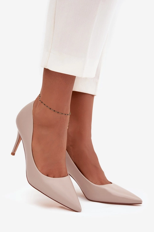 Szpilki Damskie Z Eko Skóry Beżowe Sivana