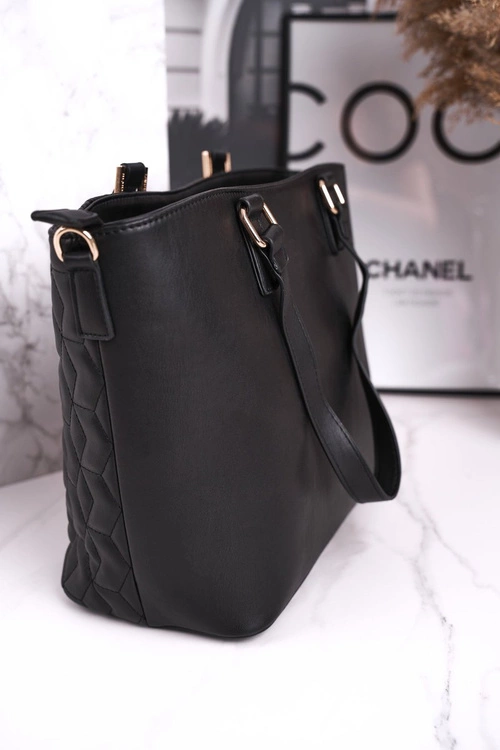 Elegancka Damska Torebka MONNARI BAG5470-020 Czarna Pikowana