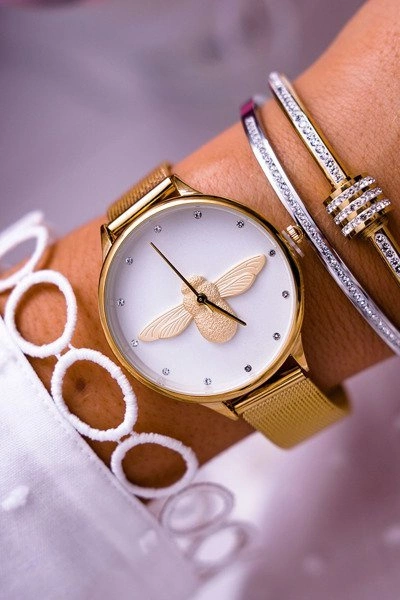 Damski Zegarek Michael John Złoty Murien