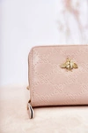 Damski Mały Portfel Z Ozdobą Beżowy Sanchos