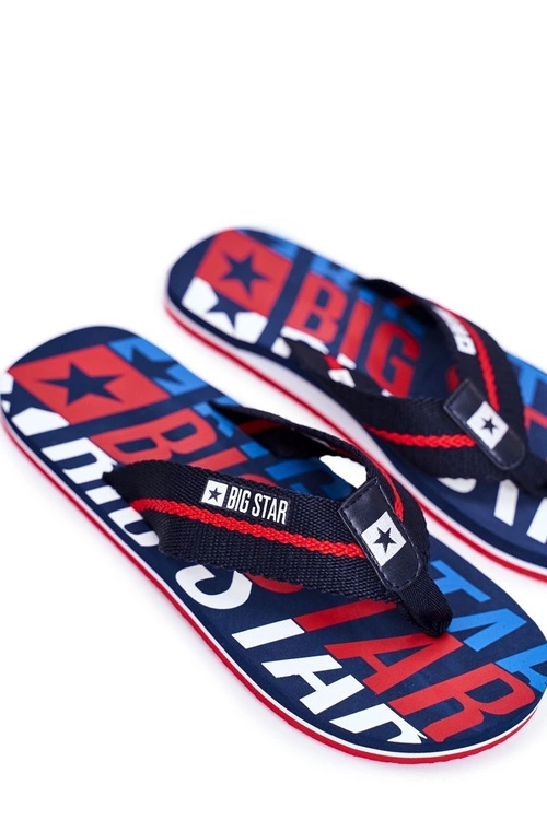 Klapki Męskie Japonki Big Star Granatowe DD174659