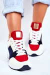 Damskie Sneakersy Sportowe Czerwone Sparks