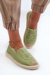 Klasyczne Damskie Espadryle Zielone Flaure 
