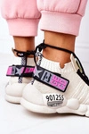 Damskie Sportowe Buty Sneakersy Beżowe Bubble Tea