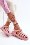 Damskie Piankowe Sandały Rzymianki Różowe Gasaria