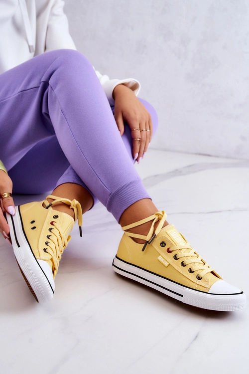 Niskie Trampki Damskie Big Star JJ274A002 Żółte