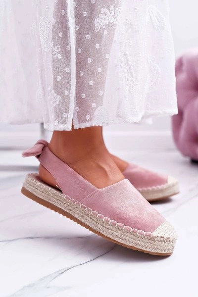 Różowe Espadryle Damskie Tenisówki Moriente