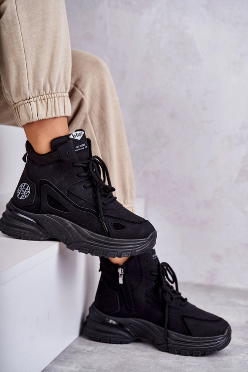 Trapery na platformie Lee Cooper LCJ-22-44-1353L Czarne