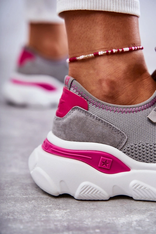 Damskie Sneakersy Memory Foam System Big Star KK274030 Szare