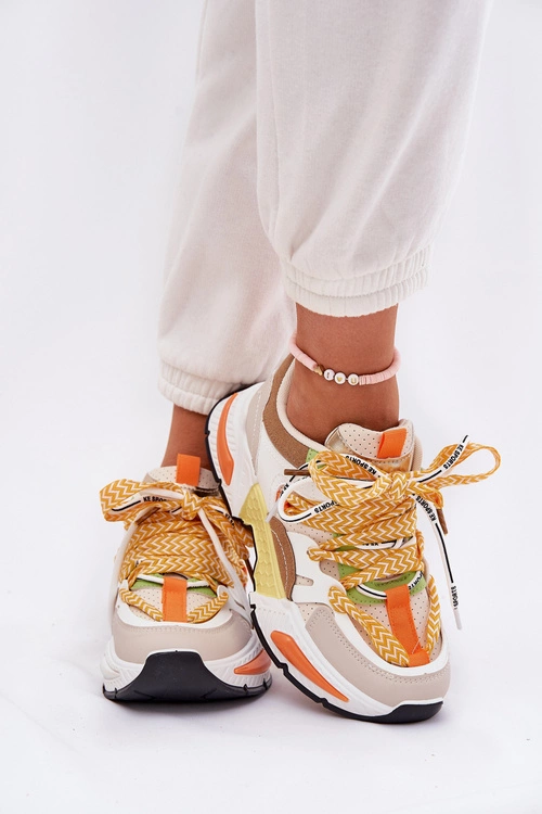 Sneakersy Buty Sportowe Damskie Z Podwójnym Sznurowaniem Multikolor Efobell