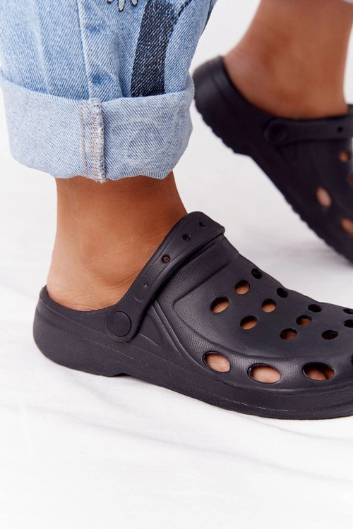 Damskie Klapki Sandały Lekkie Czarne Piankowe EVA