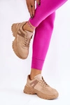 Modne Buty Sportowe Sneakersy Beżowe Frezio
