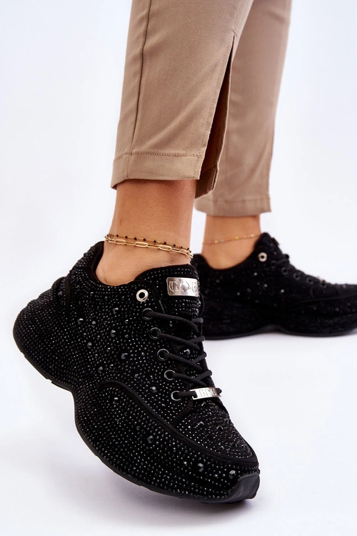 Damskie Sneakersy Na Platformie GOE JJ2N4058 Czarne
