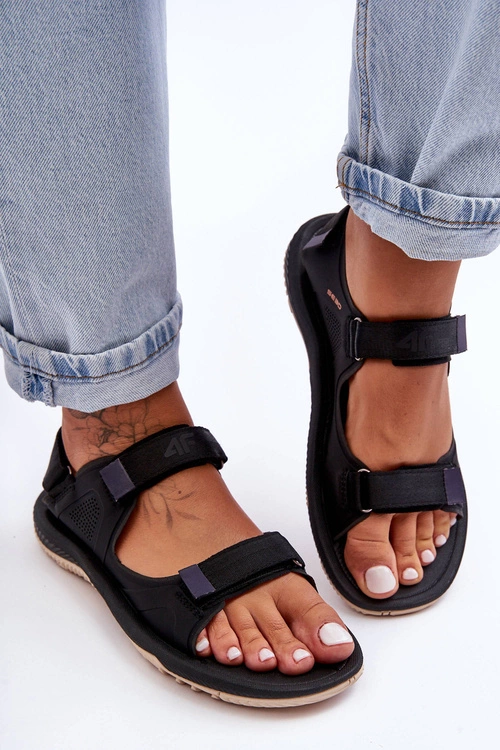 Damskie Sportowe Sandały 4F 4FSS23FSANF016-22S Czarne