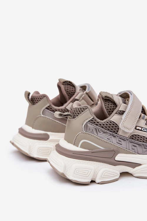 Sneakersy Buty Sportowe Dziecięce Na Rzep Khaki Ronivelle