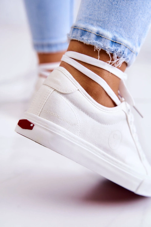 Damskie Tenisówki Materiałowe Cross Jeans JJ2R4050C Białe