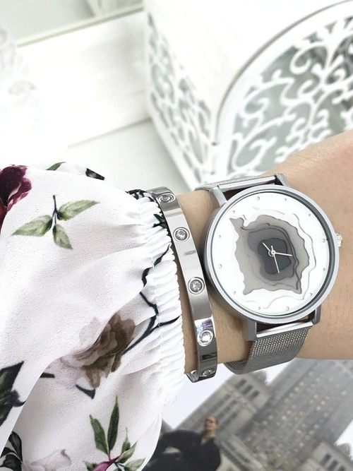 Damski Zegarek Michael John Cratos Srebrny