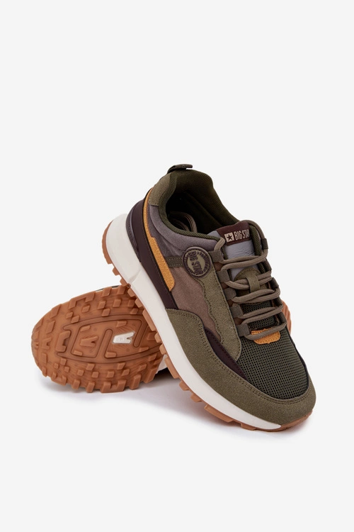 Buty Sportowe Sneakersy Męskie Big Star RR174280 HI-POLY SYSTEM Ciemnozielone