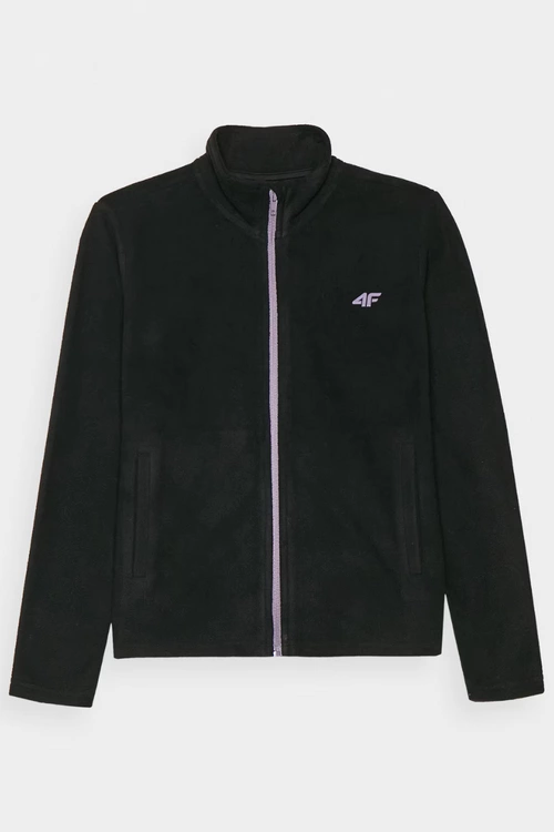 Dziewczęcy Polar Ze Stójką Slim 4F 4FJWMM00TFLEF261-20S Czarny