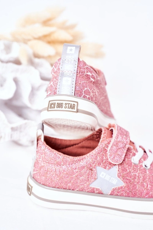 Dziecięce Trampki Na Rzep BIG STAR HH374027 Różowe