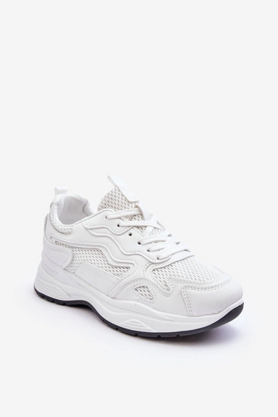 Damskie Buty Sportowe Sneakersy Na Platformie Białe Lomare