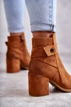 Damskie Zamszowe Botki La.Fi 260041C-SU Camel