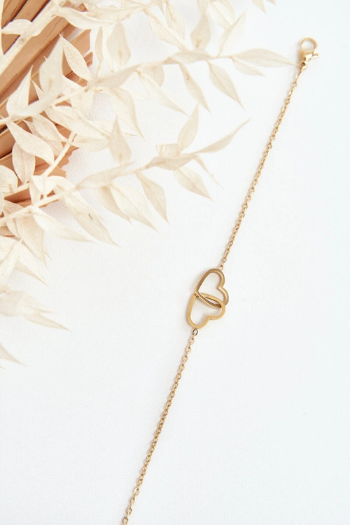 Delikatna Bransoletka Z Sercami Złota