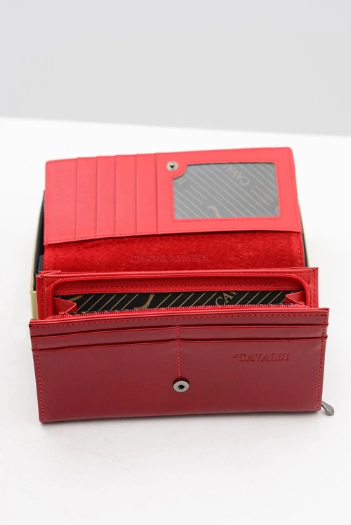 Duży Damski Czerwony Portfel