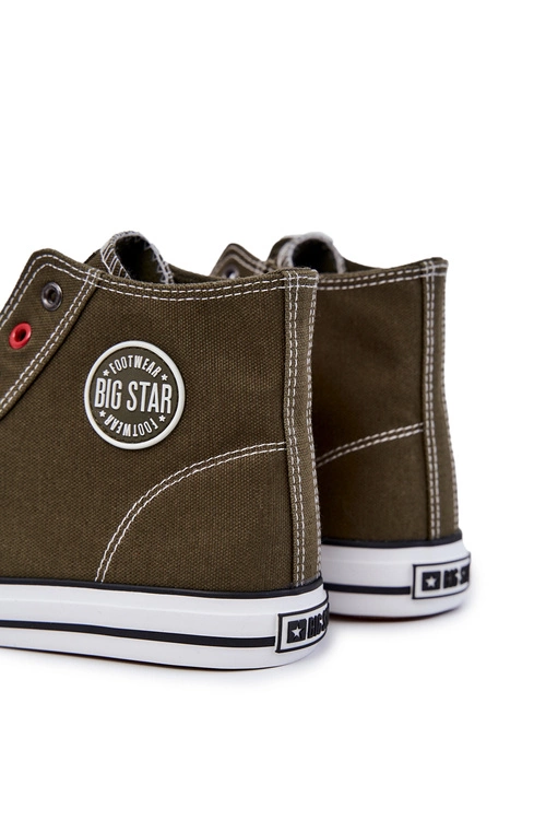 Męskie Wysokie Trampki Big Star JJ174387 Khaki