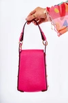 Mała Damska Torebka Z Ozdobą Fuksja Ellies