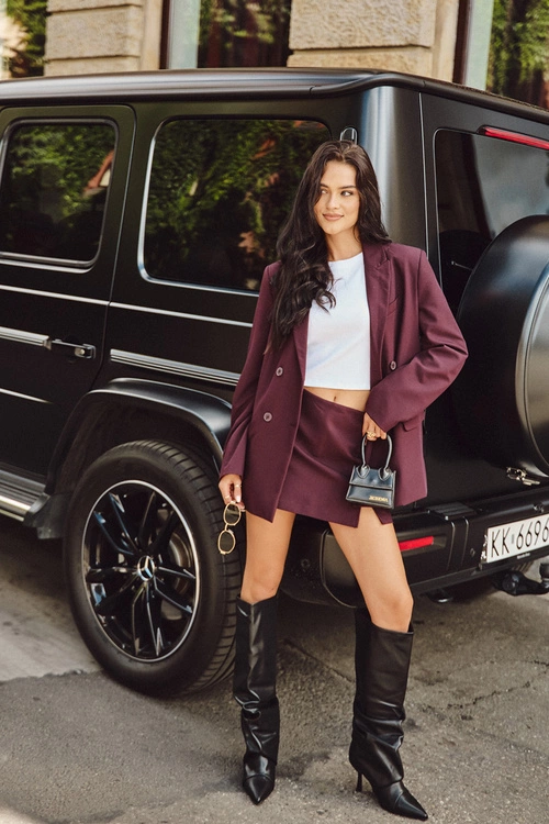 Ocieplane Wsuwane Kozaki Damskie Na Szpilce Z Marszczeniem Czarne Angelica