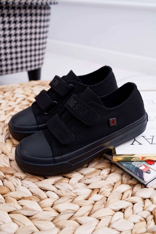 Dziecięce Trampki Na Rzepy Big Star FF374095 Czarne