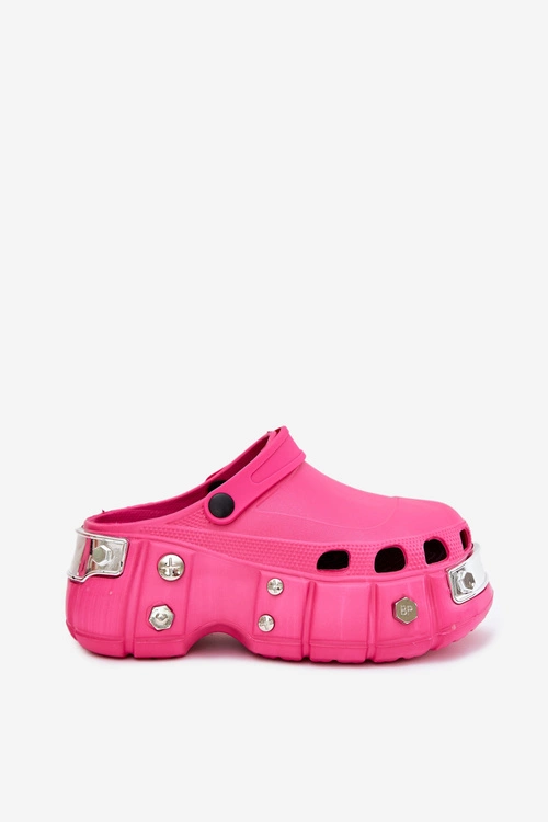 Klapki Damskie Na Masywnej Platformie Fuksja Korina