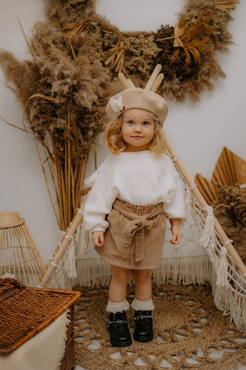 Dziecięce Botki Ocieplane Futerkiem Czarne Flossie