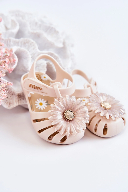 Dziecięce Sandałki Na Rzep Pachnące ZAXY JJ385031 Beżowe