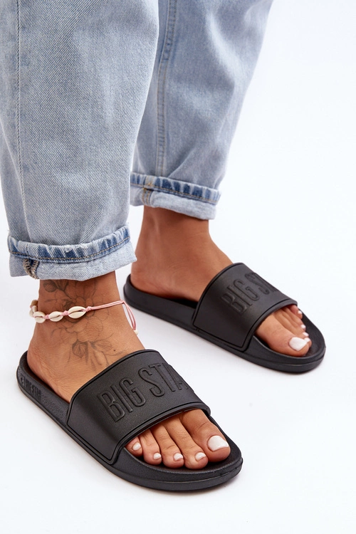 Damskie Piankowe Klapki Big Star MM274715 Czarne