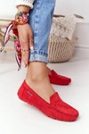 Damskie Zamszowe Mokasyny Czerwone San Marino