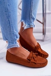 Mokasyny Damskie Zamszowe Camel Espanto