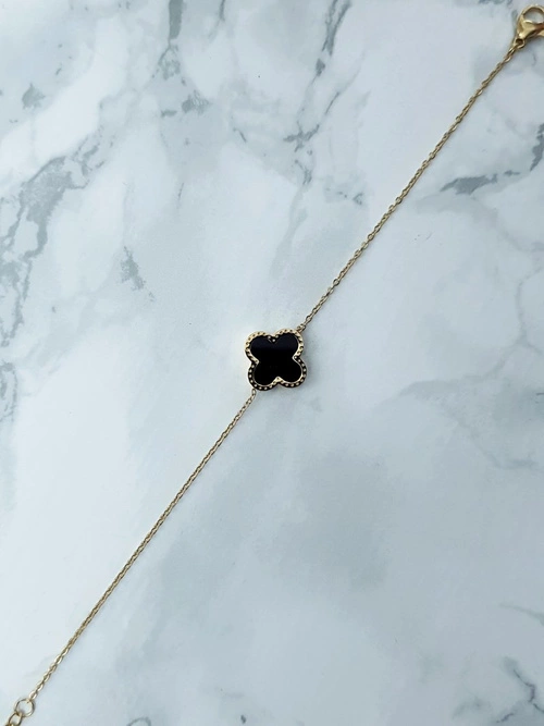 Damska Bransoleta Na Łańcuszku Kwiatek Złota Selene