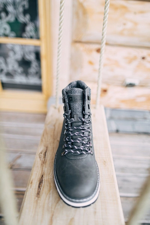 Męskie Botki Trapery Big Star Szare EE174405